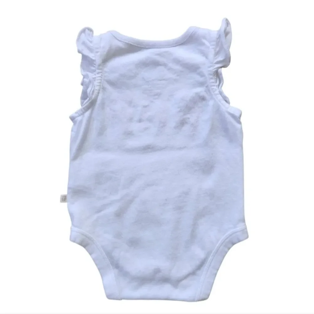 Baby Gap Girls Embroidered Logo Bodysuit 100% Organic Cotton Newborn - 3 Months - Picture 5 of 10